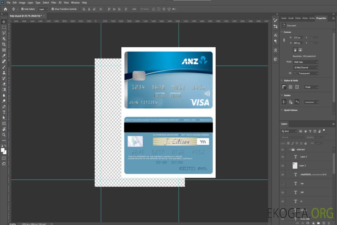 Carte Visa de crédit à faible taux Australie ANZ template